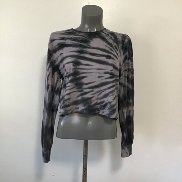 Wilfred Free Weekend Tie Dyed Cropped Long Sleeve Top Size M - Picture 1 of 7